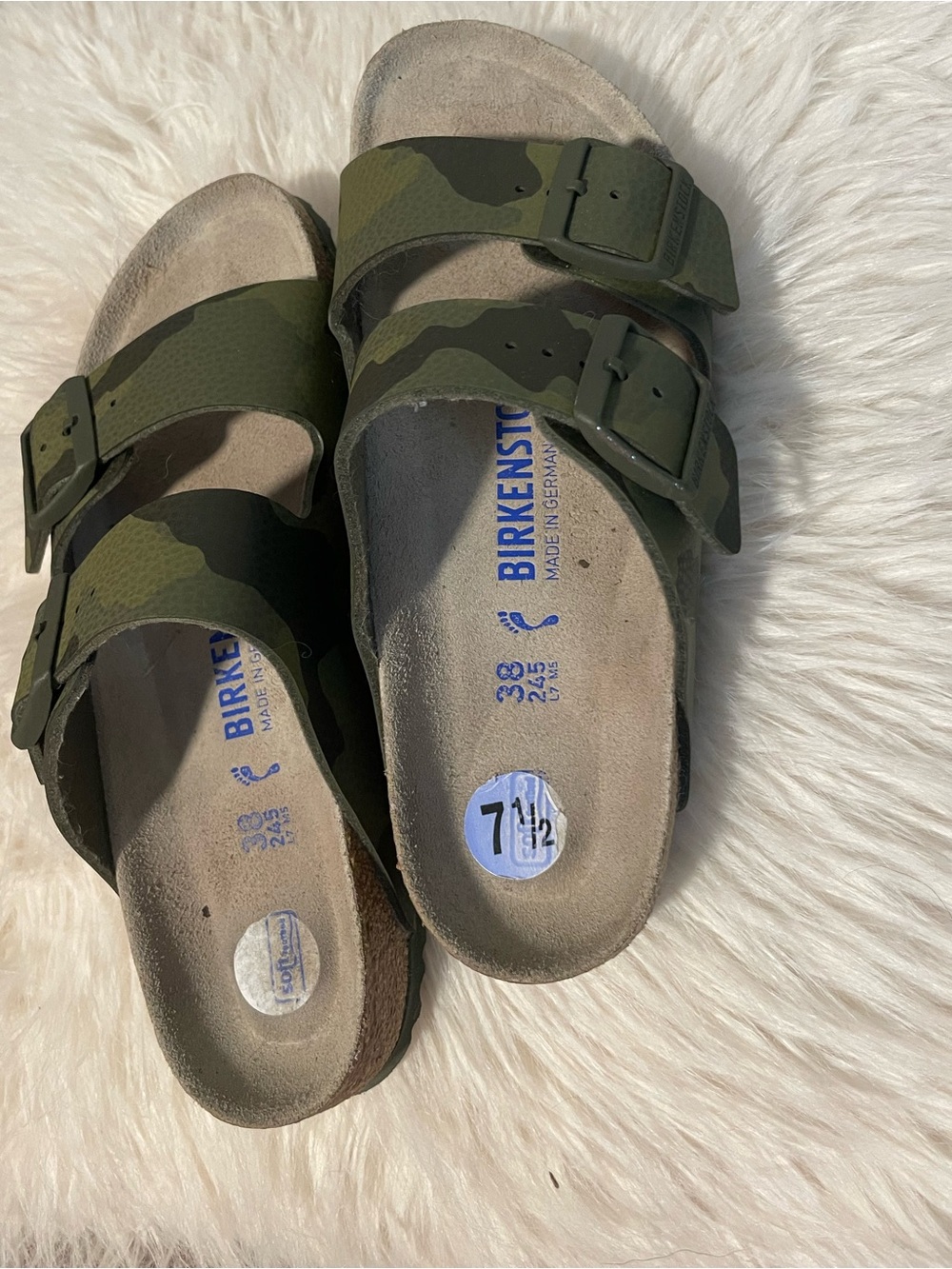 Birkenstock Arizona Sandals in Green Camo